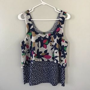 🎄 Anthropologie Meadow Rue Patterned Tank